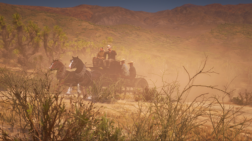 Could contain: outdoor, sky, plant, mountain, tree, landscape, grass, horse, desert